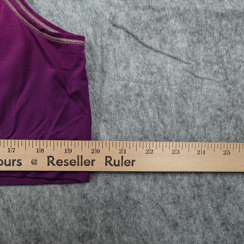 Athleta Top Women Small Purple Mineral Wash Crop Tank Ombre Dip Dye Muscle - Picture 5 of 7